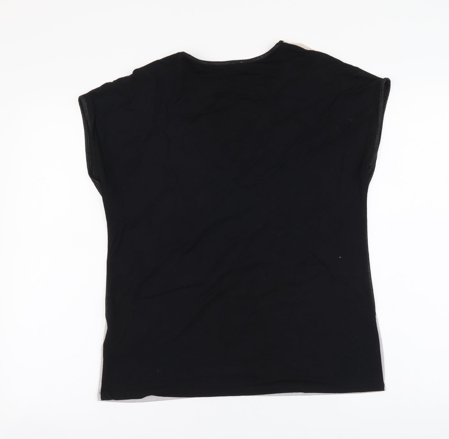 Oasis Womens Multicoloured Polyester Basic T-Shirt Size S V-Neck