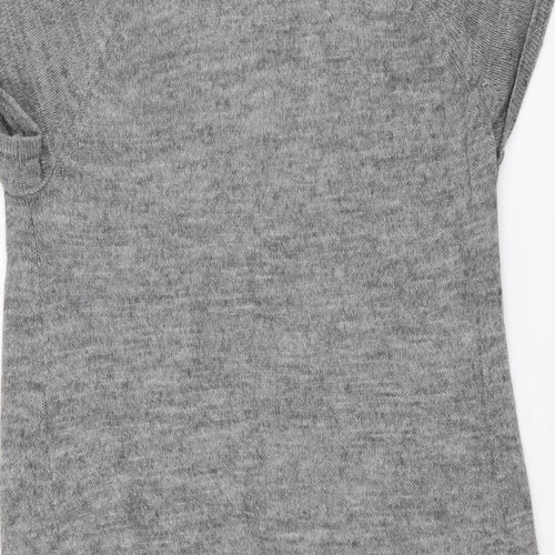 H&M Womens Grey Round Neck Acrylic Tunic Jumper Size M