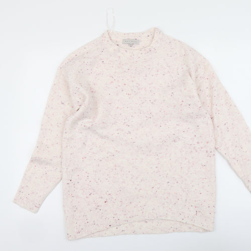 Nutmeg Womens Pink Round Neck Acrylic Pullover Jumper Size 10