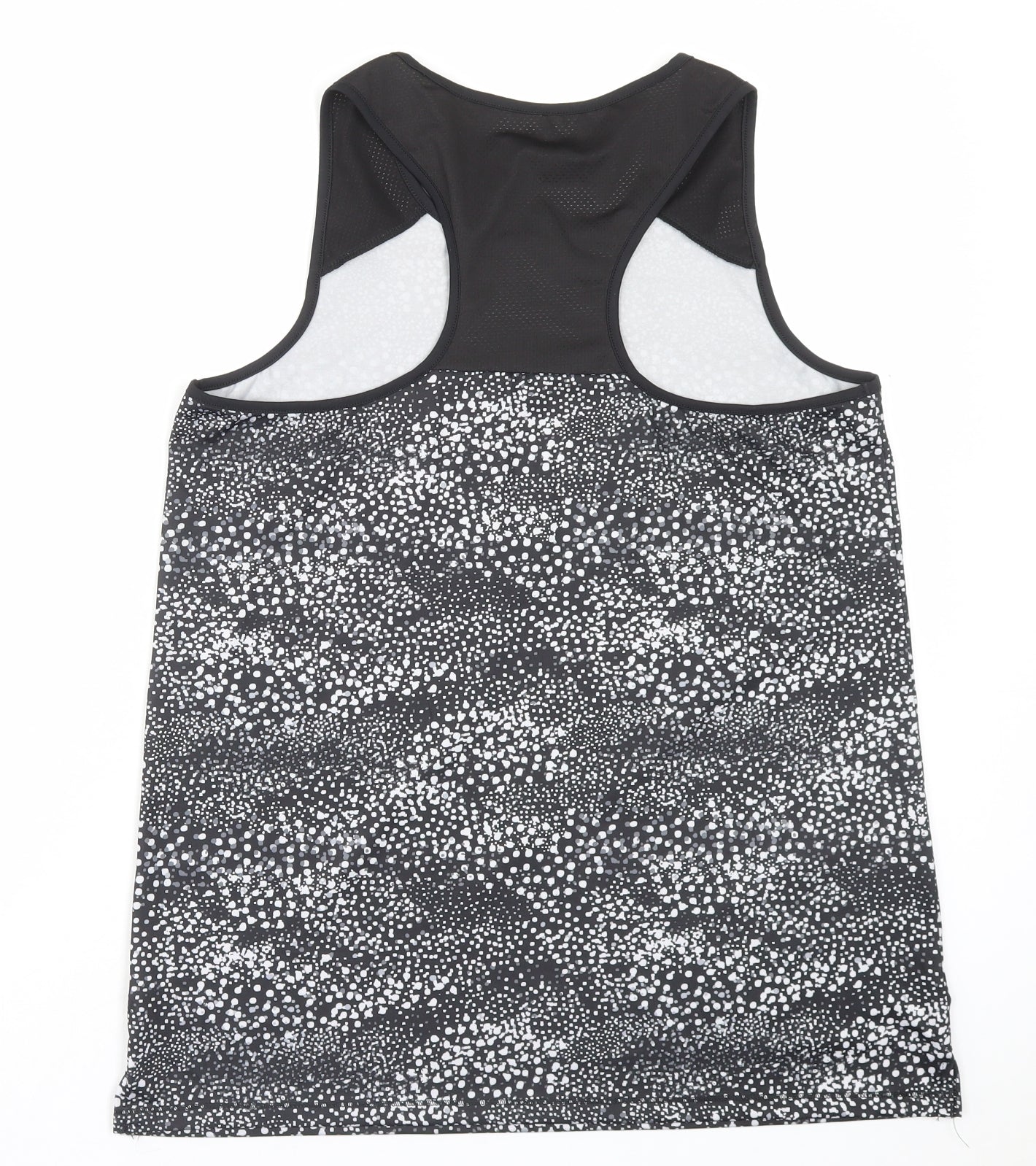 George Womens Black Geometric Polyester Basic Tank Size M Scoop Neck Pullover