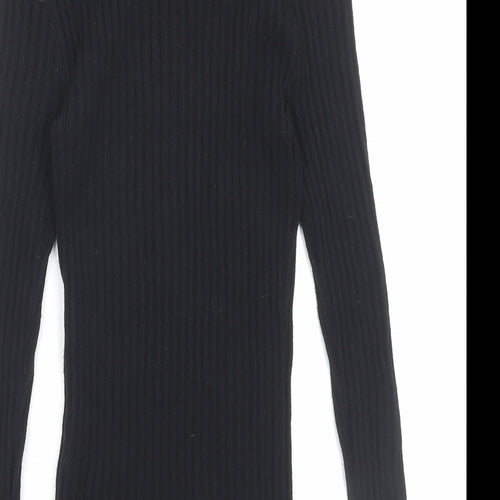 Primark Womens Black Mock Neck Polyester Pullover Jumper Size S