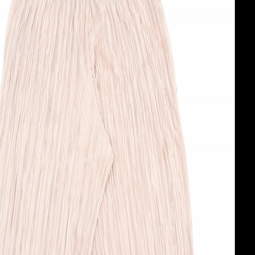 Primark Womens Pink Polyester Cropped Trousers Size 12 L23 in Regular