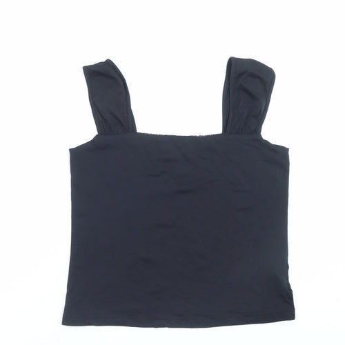 Mamut Womens Black Polyester Cropped Tank Size 12 Square Neck