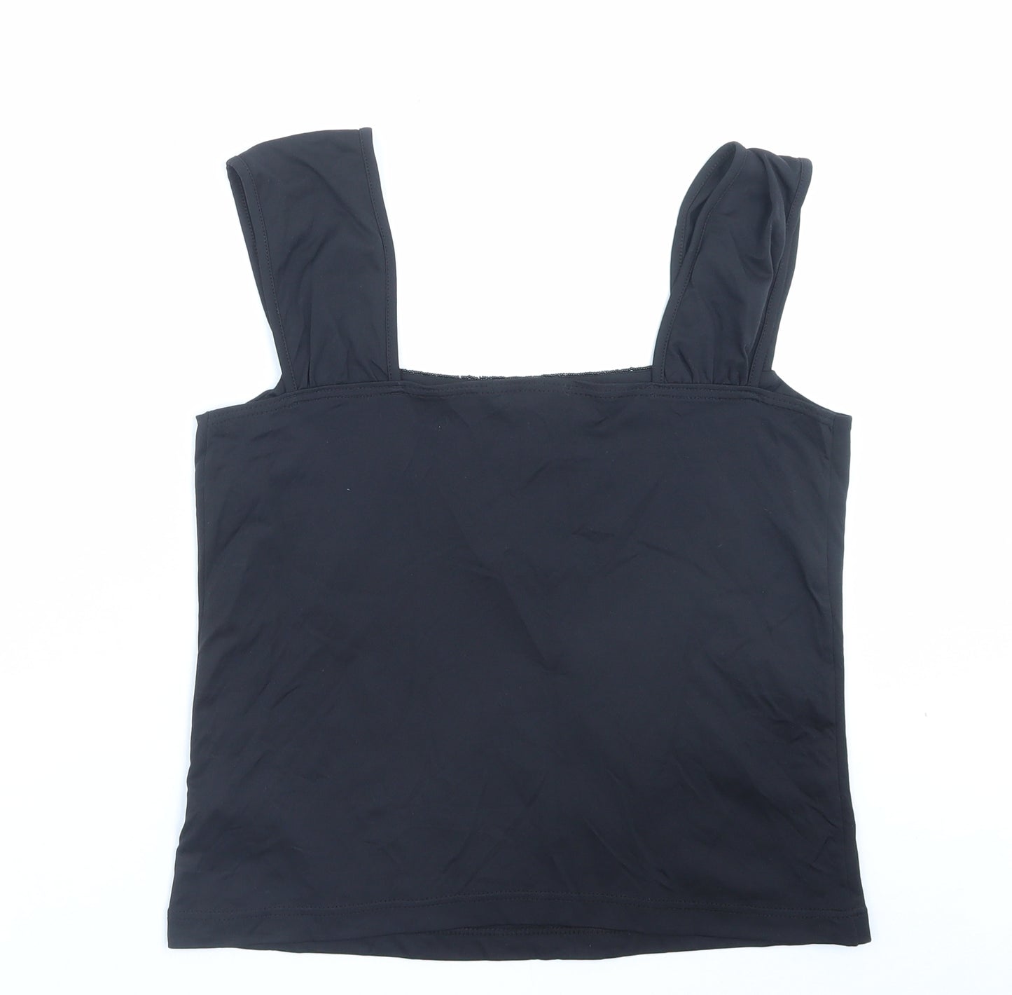 Mamut Womens Black Polyester Cropped Tank Size 12 Square Neck