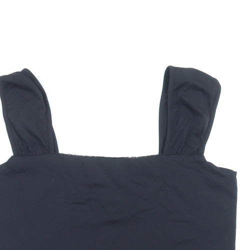 Mamut Womens Black Polyester Cropped Tank Size 12 Square Neck