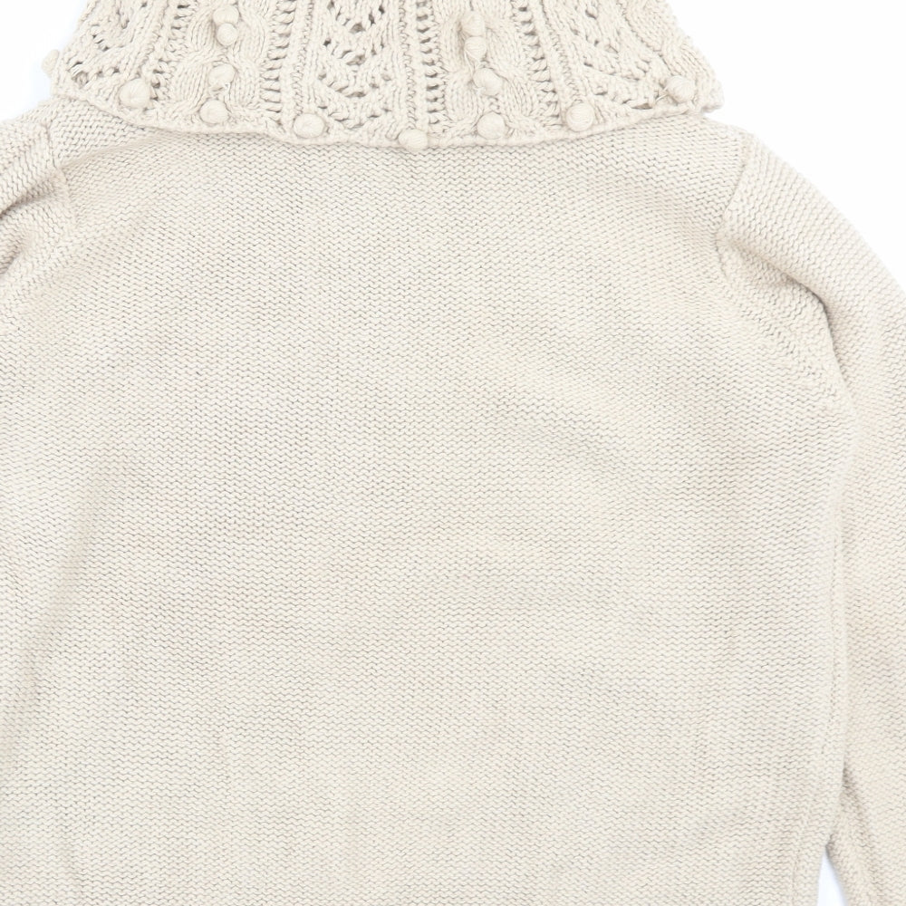 bONMARCH Womens Brown Roll Neck Acrylic Pullover Jumper Size L