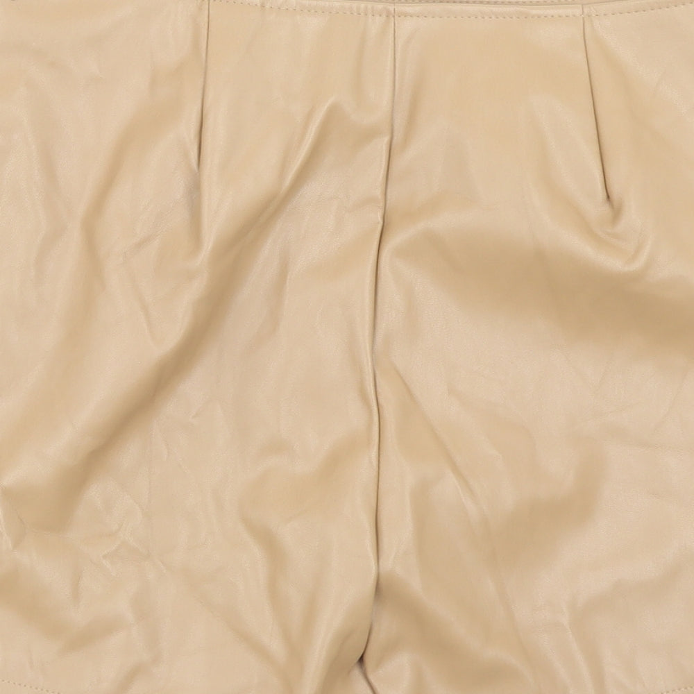 Primark Womens Brown Polyester Skort Size 12 Zip