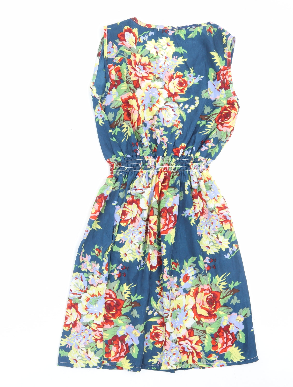 Liva Girl Womens Multicoloured Floral Polyester Fit & Flare Size 2XL Scoop Neck Pullover