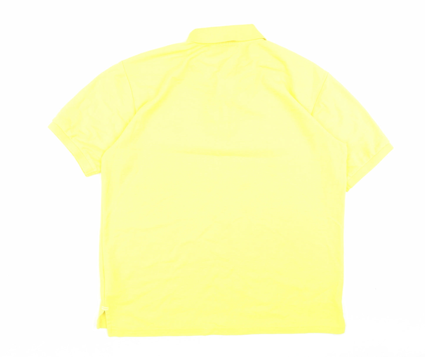 Slazenger Mens Yellow Polyester Polo Size L Collared Button