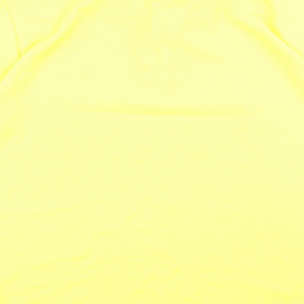 Slazenger Mens Yellow Polyester Polo Size L Collared Button