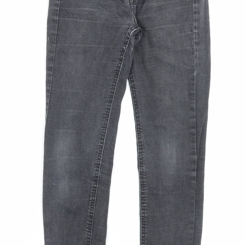 Pull&Bear Womens Black Cotton Skinny Jeans Size 8 L26 in Regular Button