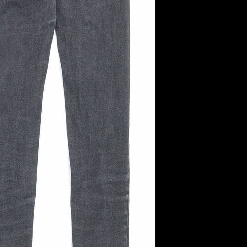 Pull&Bear Womens Black Cotton Skinny Jeans Size 8 L26 in Regular Button