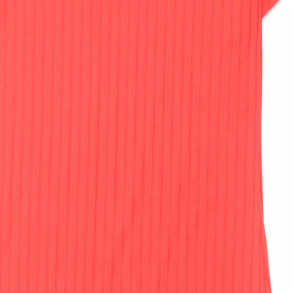 Primark Womens Red Polyester Bodycon Size 12 Scoop Neck Pullover