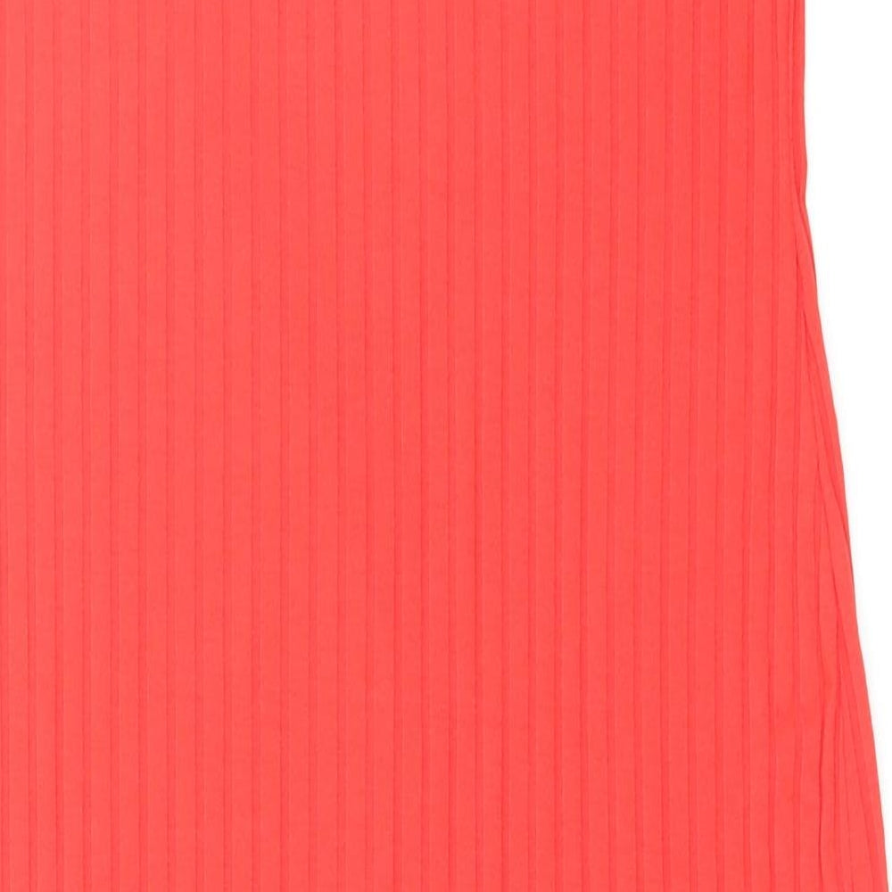 Primark Womens Red Polyester Bodycon Size 12 Scoop Neck Pullover