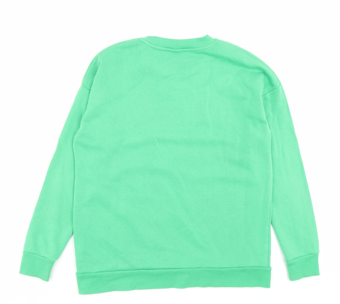 PEP&CO Womens Green Cotton Pullover Sweatshirt Size M Pullover - Mickey Mouse