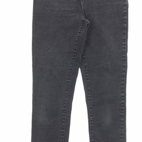 Denim & Co. Womens Black Cotton Skinny Jeans Size 10 L28 in Regular Button