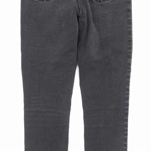 Denim & Co. Womens Black Cotton Skinny Jeans Size 10 L28 in Regular Button