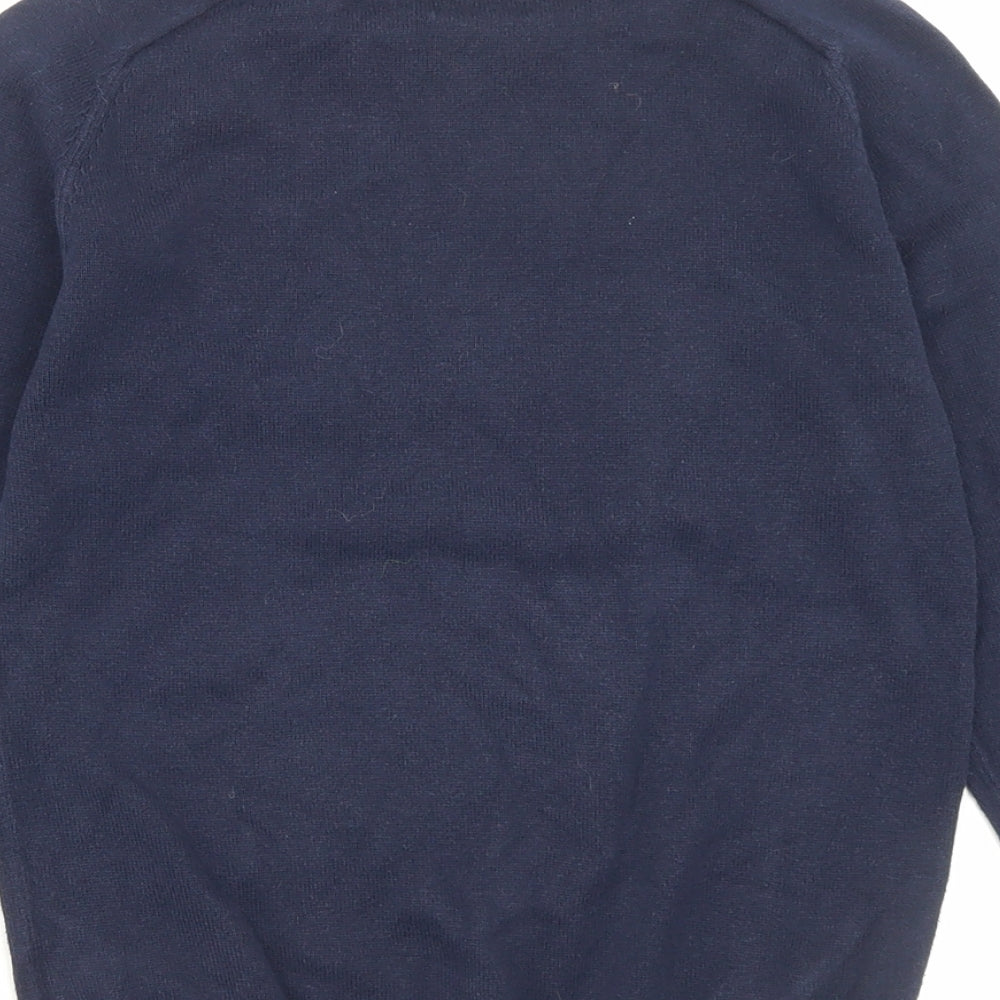 NEXT Boys Black Crew Neck Cotton Pullover Jumper Size 8 Years Pullover