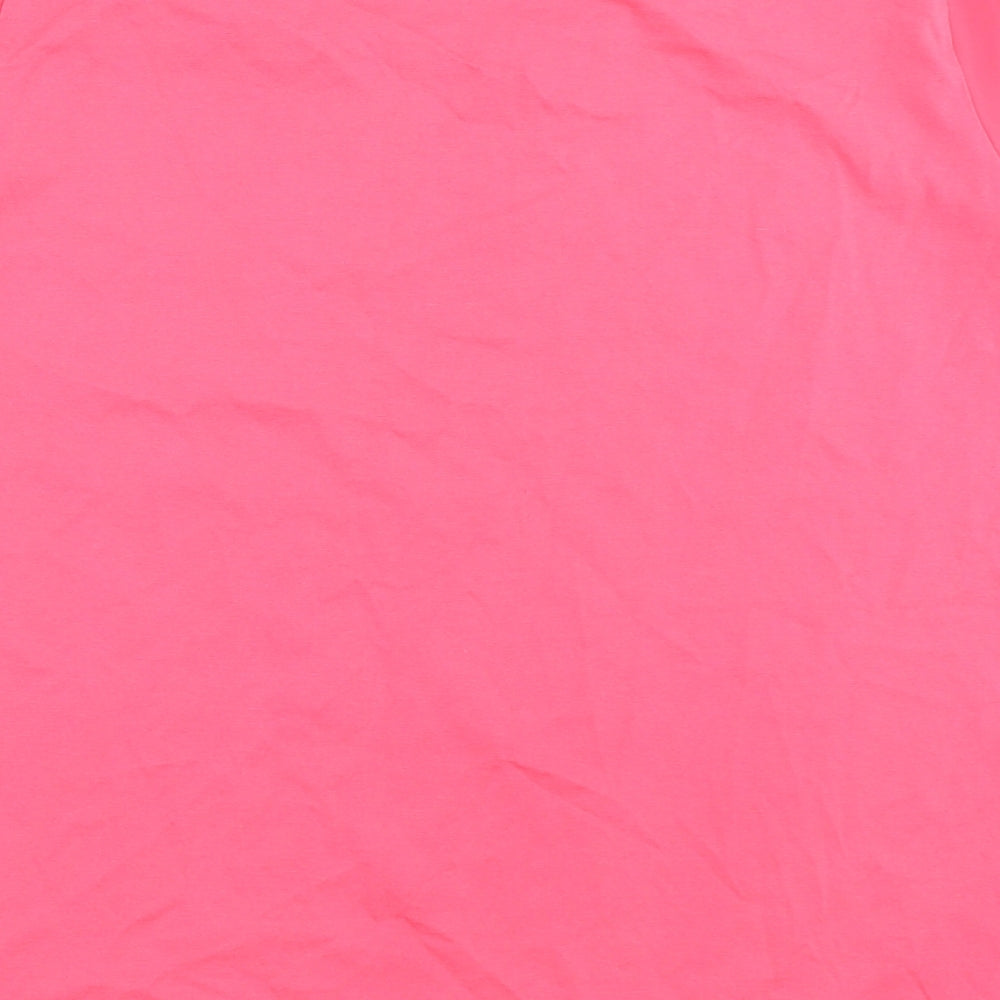 Marks and Spencer Womens Pink Cotton Basic T-Shirt Size 22 Crew Neck