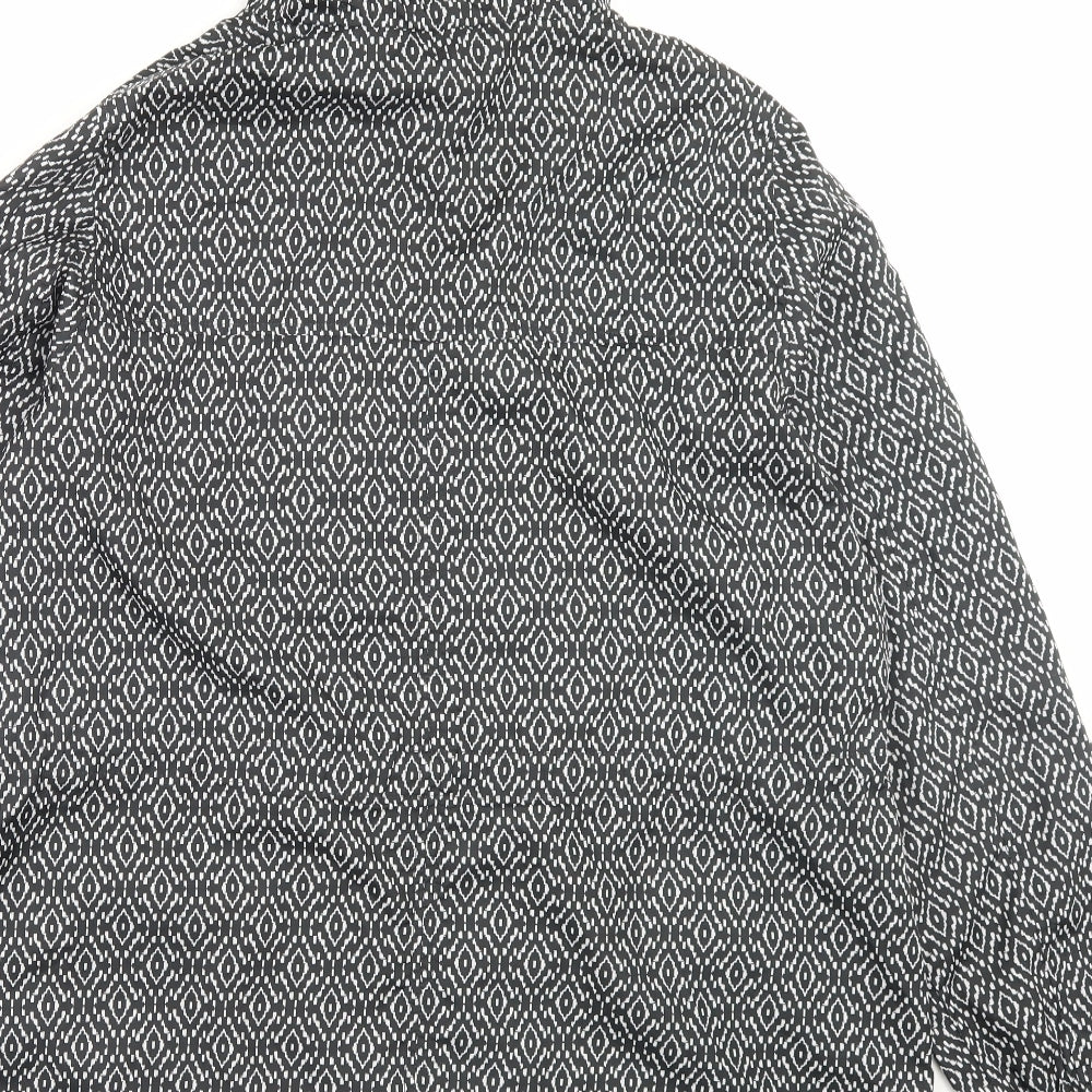 Marks and Spencer Womens Black Geometric Jacket Size L Zip
