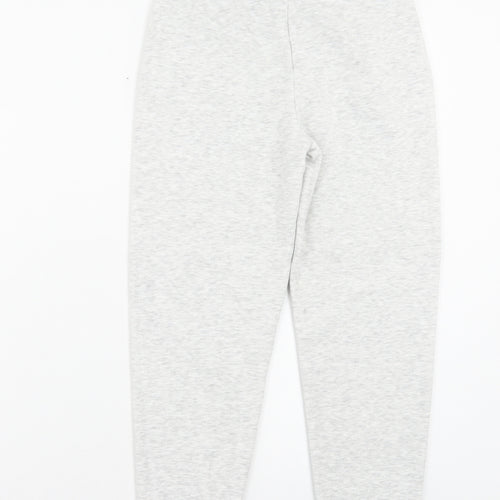 George Girls Grey Cotton Jogger Trousers Size 9-10 Years Regular Drawstring
