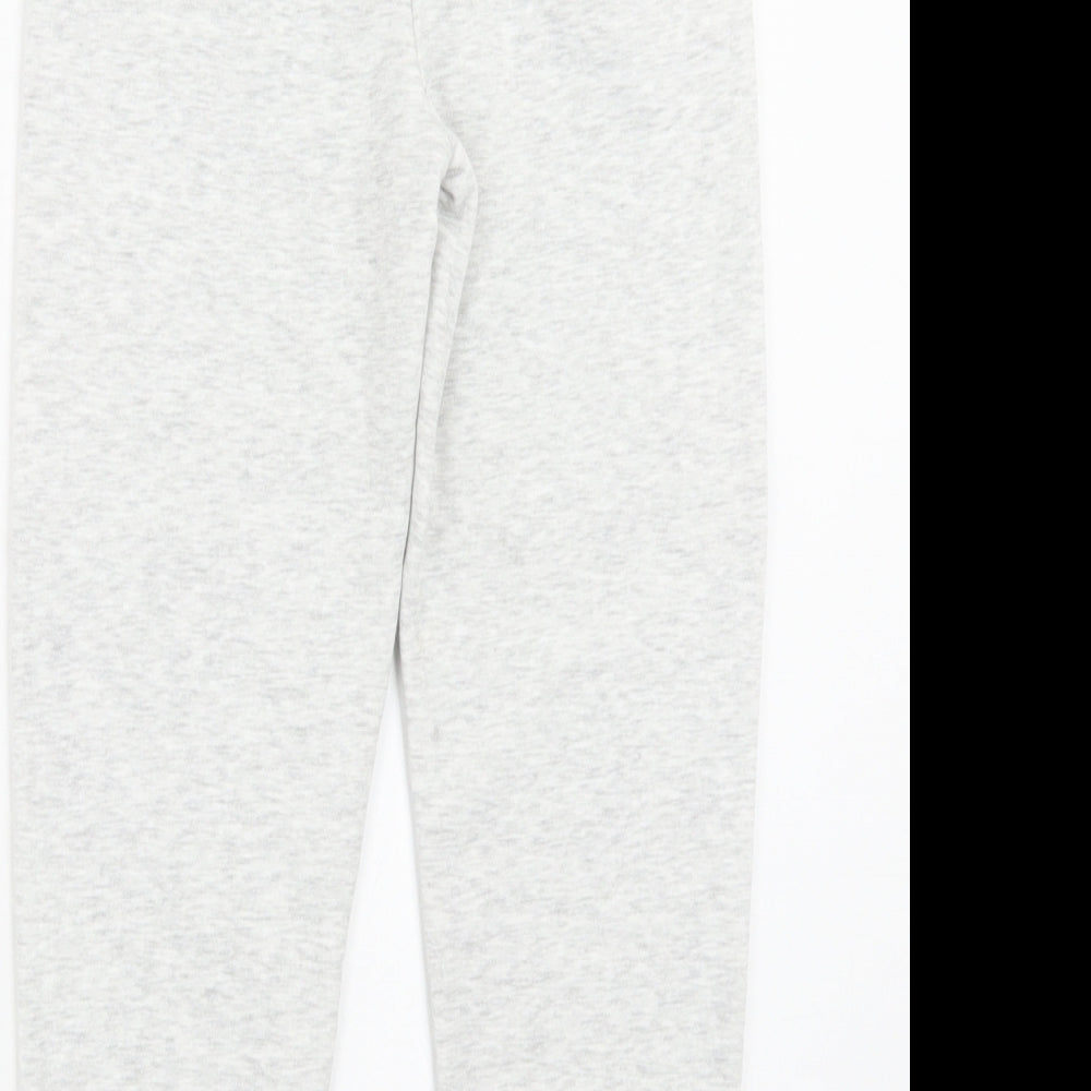George Girls Grey Cotton Jogger Trousers Size 9-10 Years Regular Drawstring
