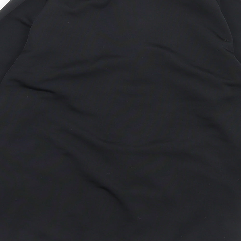 adidas Boys Black Polyester Full Zip Sweatshirt Size 7-8 Years Zip