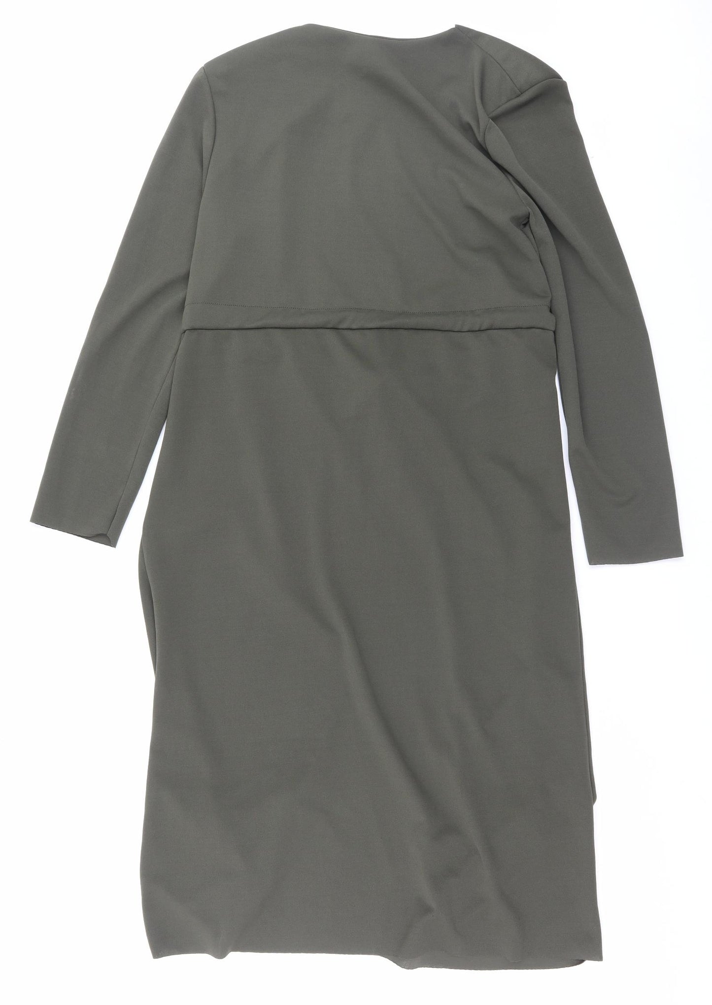 Boohoo Womens Green Jacket Blazer Size M Tie