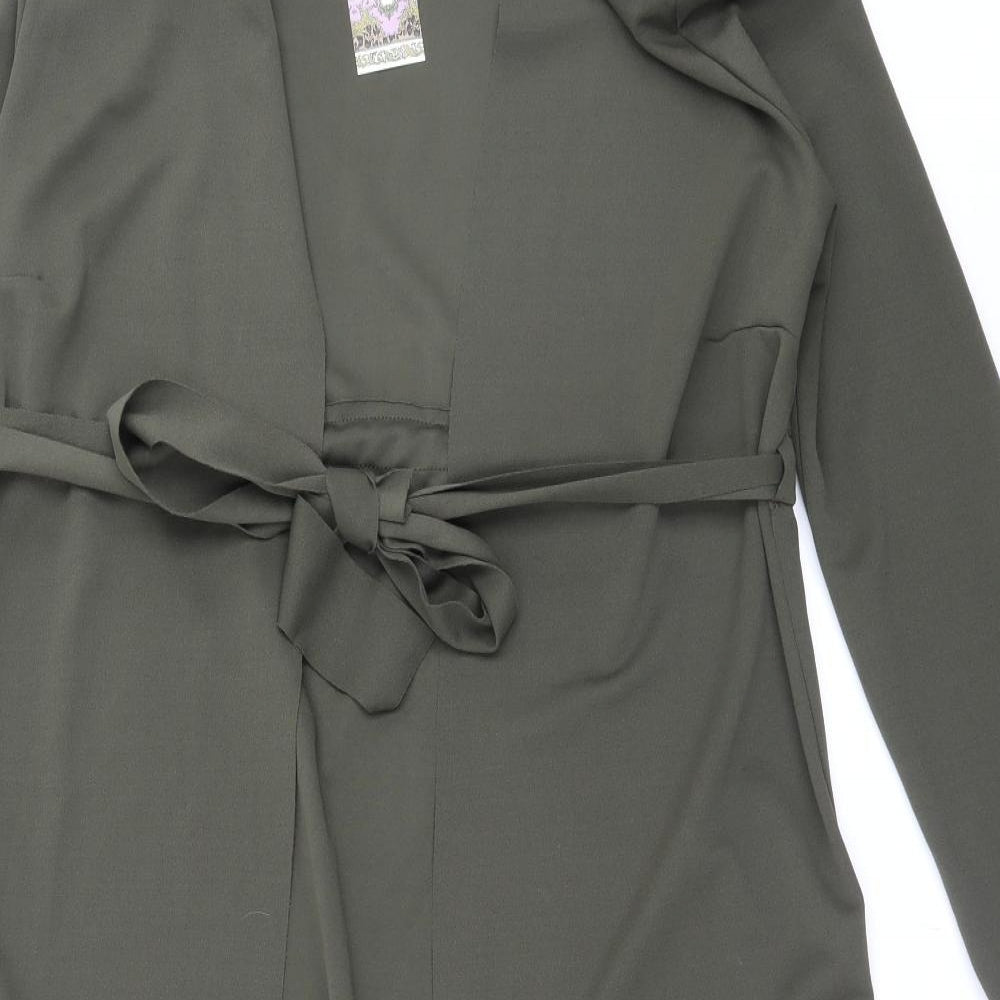 Boohoo Womens Green Jacket Blazer Size M Tie