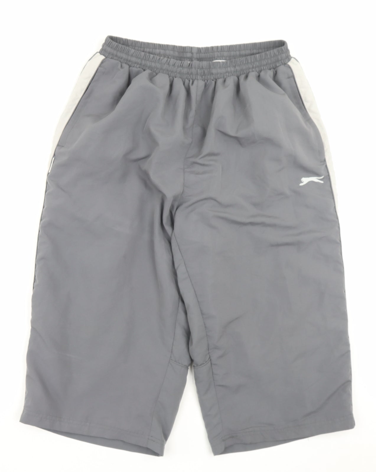 Slazenger Mens Grey Polyester Sweat Shorts Size XL L16 in Regular Drawstring