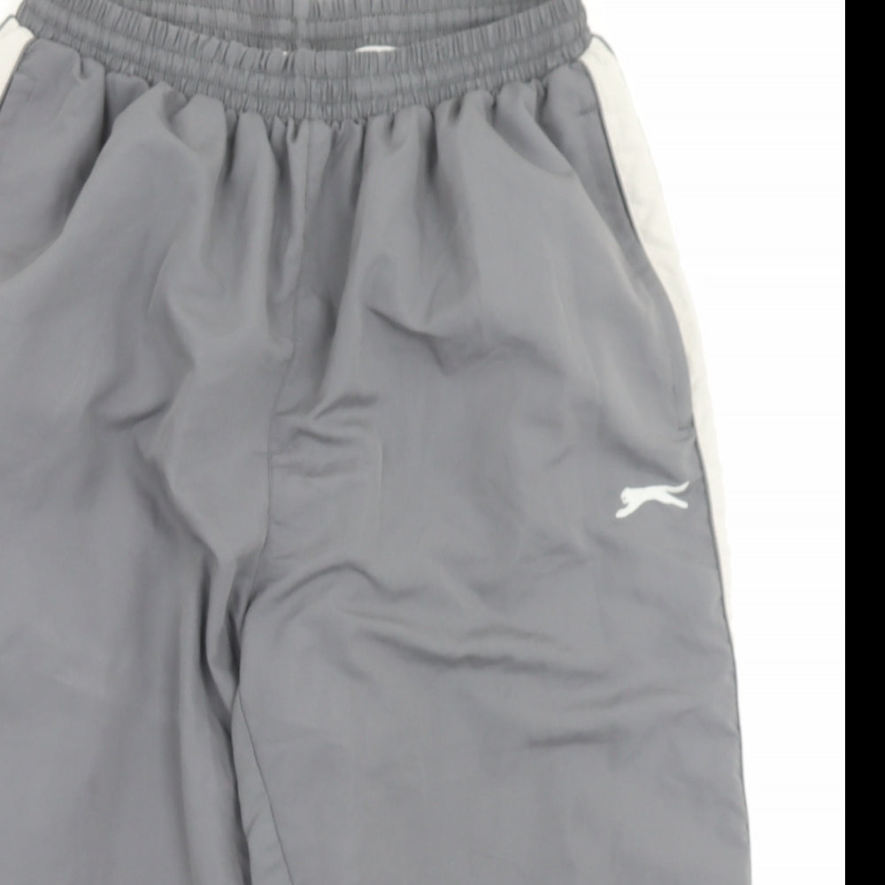 Slazenger Mens Grey Polyester Sweat Shorts Size XL L16 in Regular Drawstring