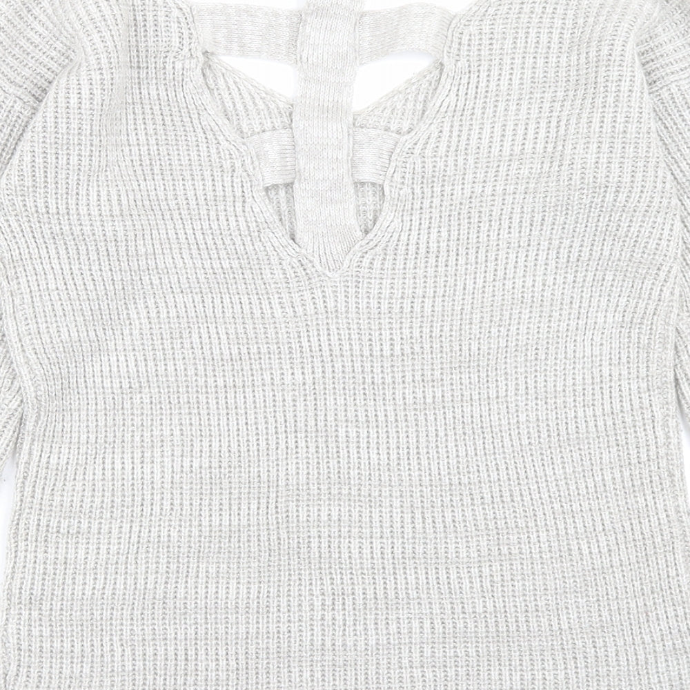 Atmosphere Womens Brown V-Neck Acrylic Pullover Jumper Size 4