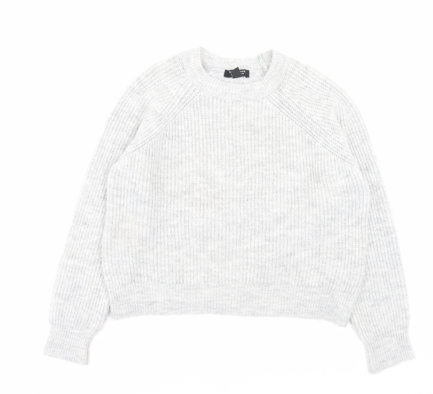 New Look Girls Grey Crew Neck Acrylic Pullover Jumper Size 12-13 Years Pullover