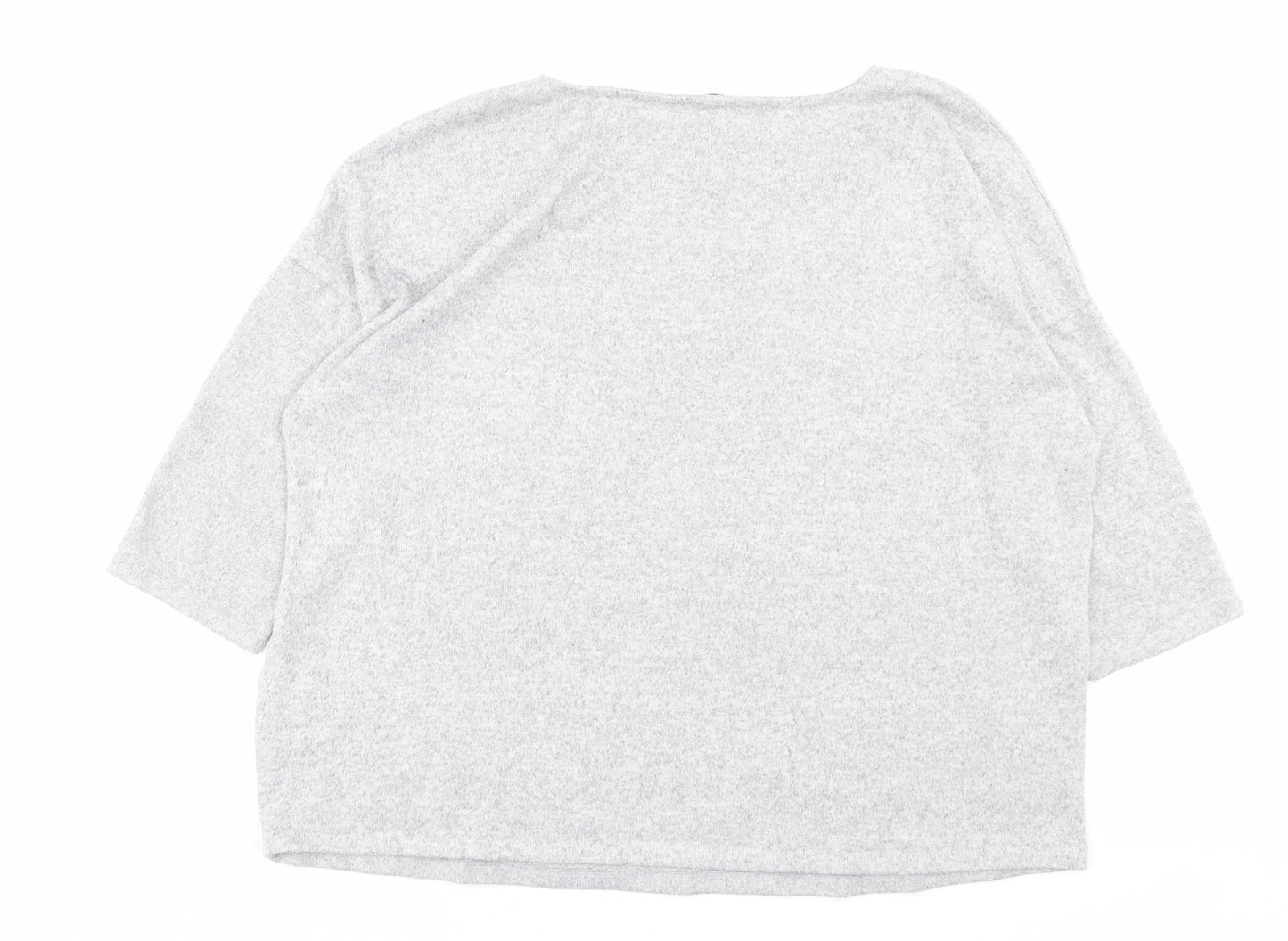 Bonmarché Womens Grey Polyester Basic T-Shirt Size 22 Boat Neck - Some Days Are Made For Fun