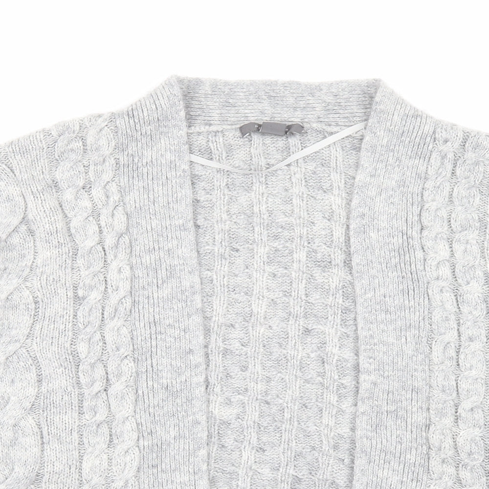 Primark Womens Grey V-Neck Acrylic Cardigan Jumper Size XL