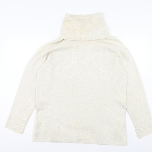River Island Womens Beige Roll Neck Acrylic Pullover Jumper Size XS - Bon Voyage