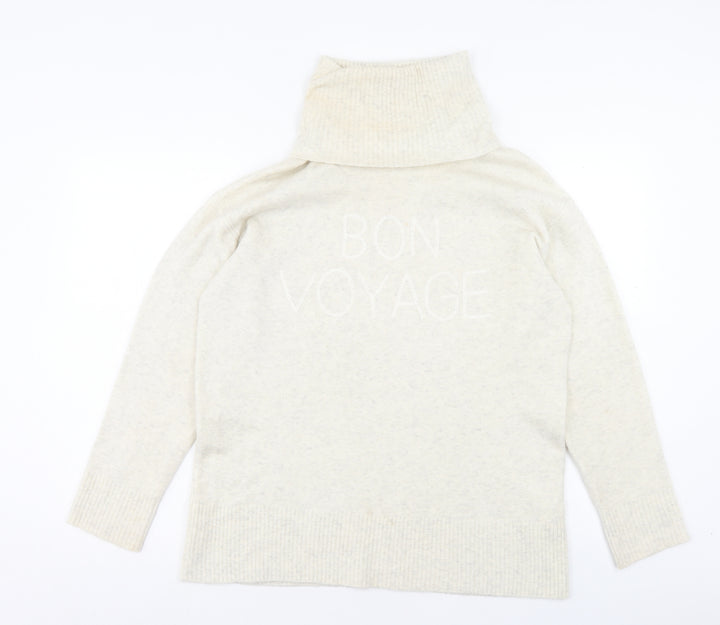River Island Womens Beige Roll Neck Acrylic Pullover Jumper Size XS - Bon Voyage