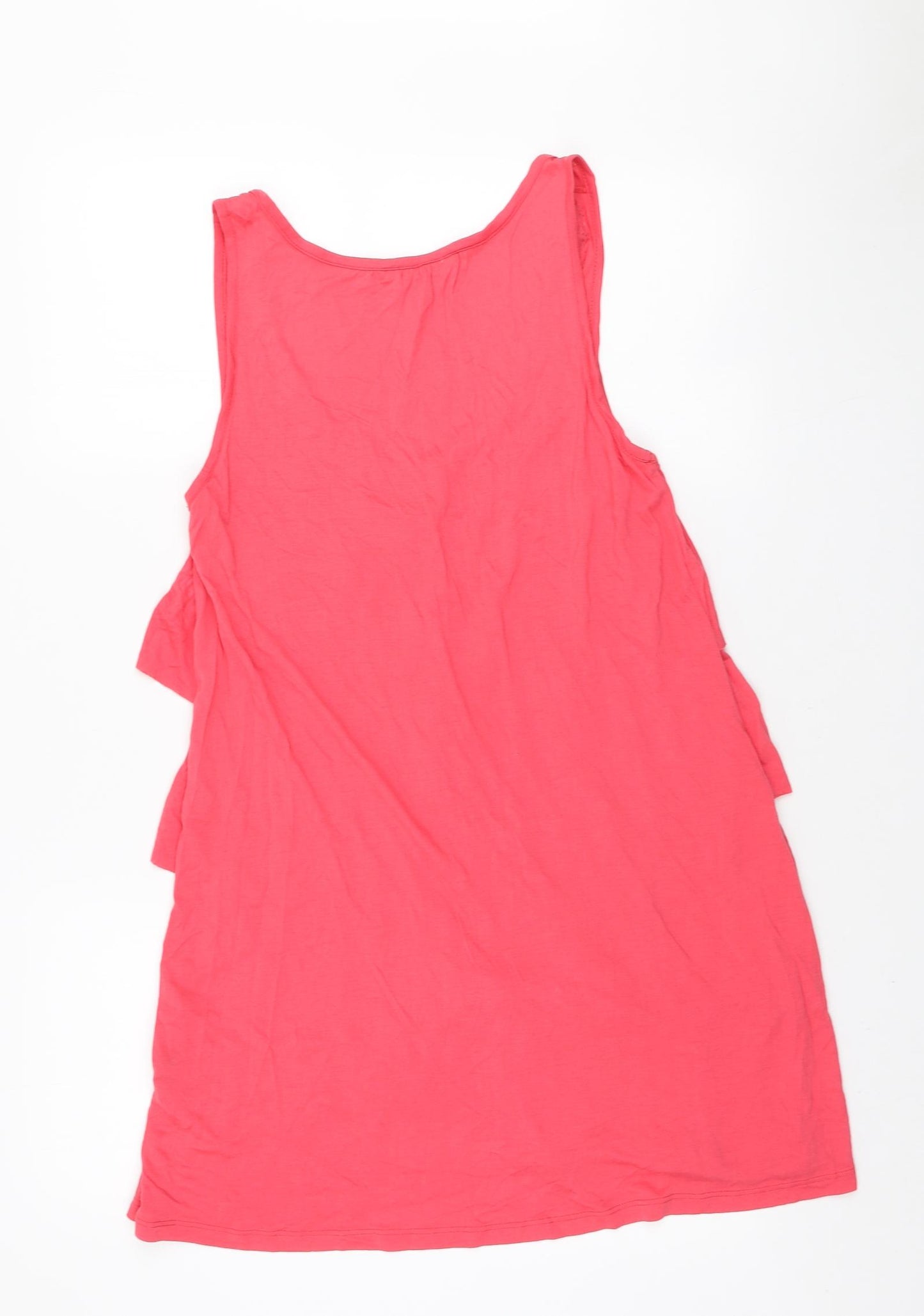 M&Co Womens Pink Viscose Tunic T-Shirt Size M Scoop Neck