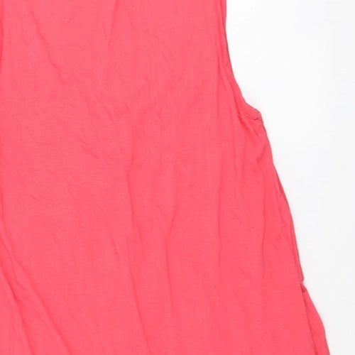 M&Co Womens Pink Viscose Tunic T-Shirt Size M Scoop Neck