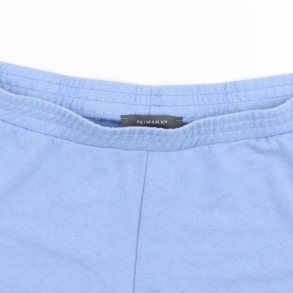 Primark Womens Blue Polyester Sweat Shorts Size L L3 in Regular