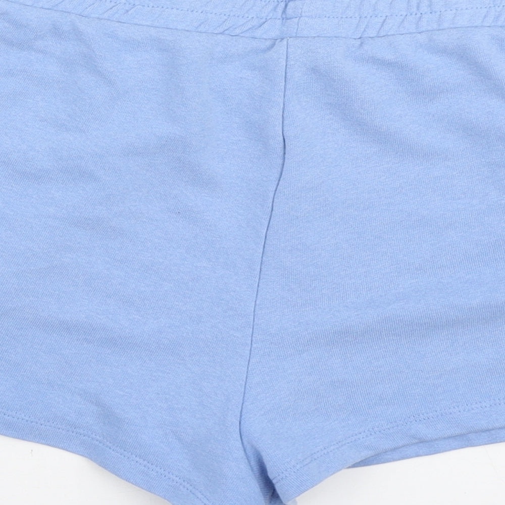 Primark Womens Blue Polyester Sweat Shorts Size L L3 in Regular