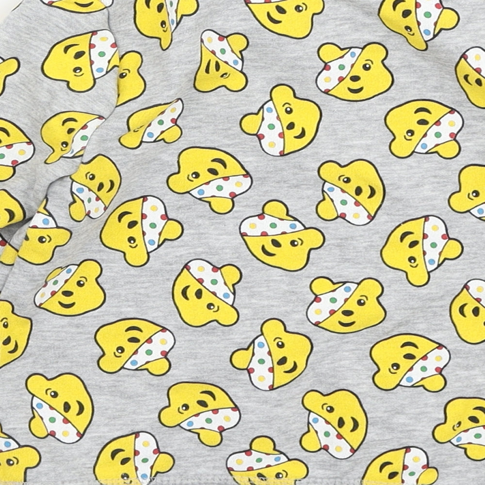 George Boys Grey Geometric Cotton Pullover Sweatshirt Size 2-3 Years Pullover - Pudsey Bear