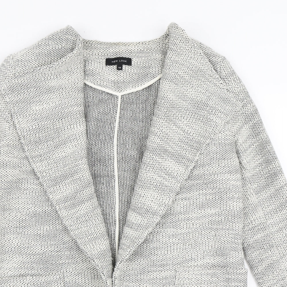 New Look Womens White Jacket Coatigan Size 12