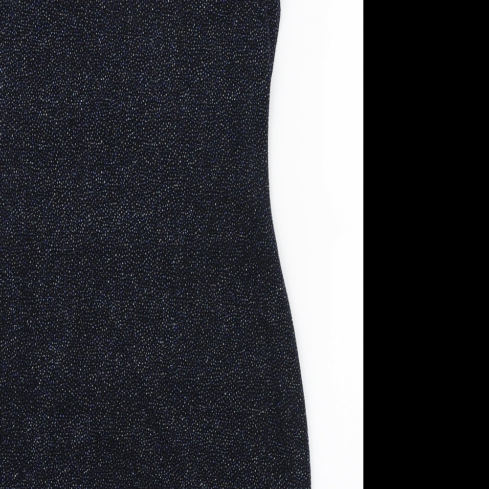 Debenhams Womens Black Polyester Bodycon Size 16 V-Neck Pullover