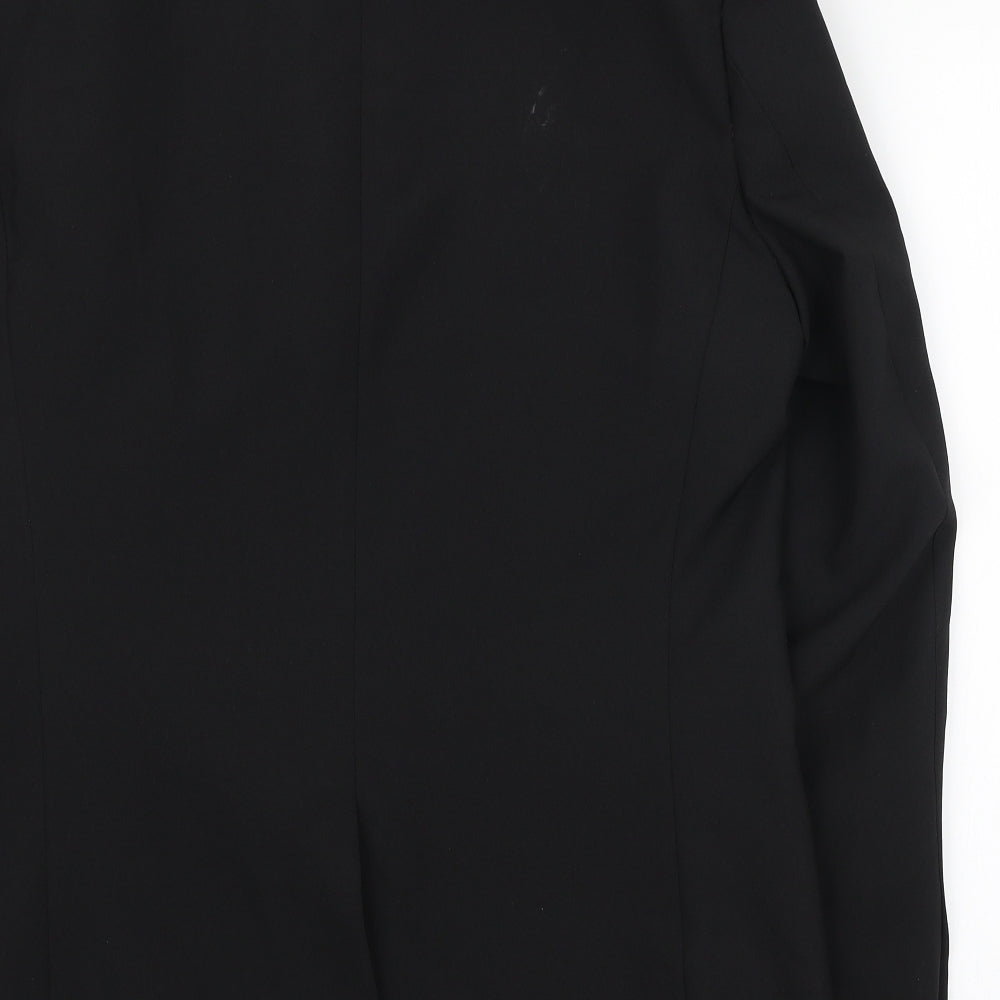 George Mens Black Polyester Jacket Blazer