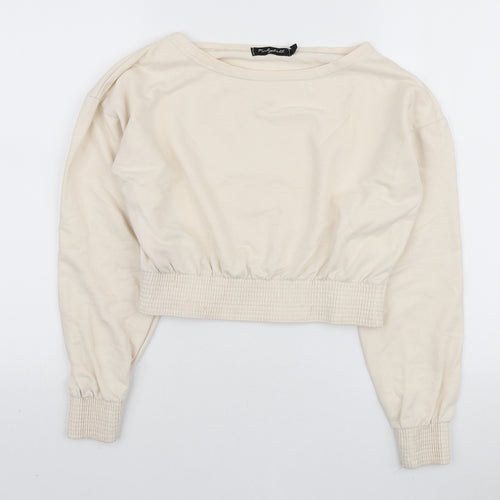 PindyDoll Womens Ivory Polyester Pullover Sweatshirt Size 10 Pullover
