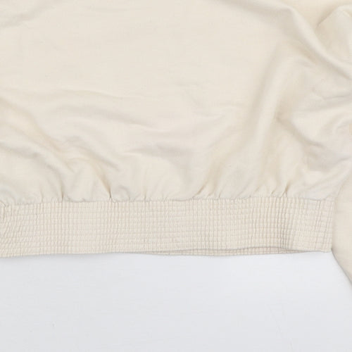 PindyDoll Womens Ivory Polyester Pullover Sweatshirt Size 10 Pullover