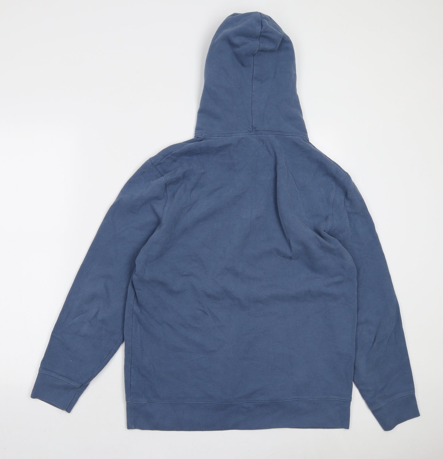 River Island Mens Blue Cotton Pullover Hoodie Size M