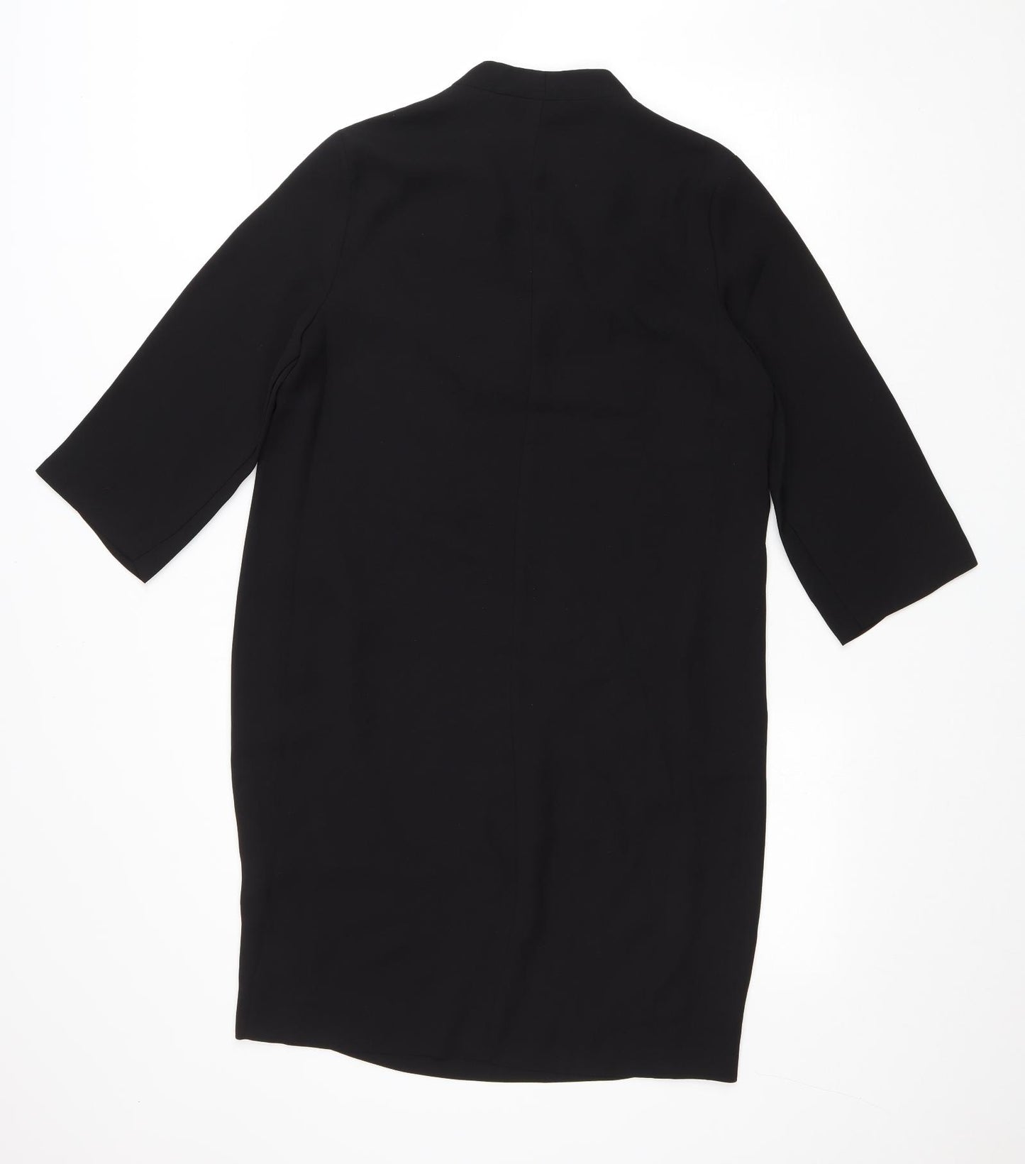 Marks and Spencer Womens Black Polyester Kaftan Size 10 V-Neck Pullover