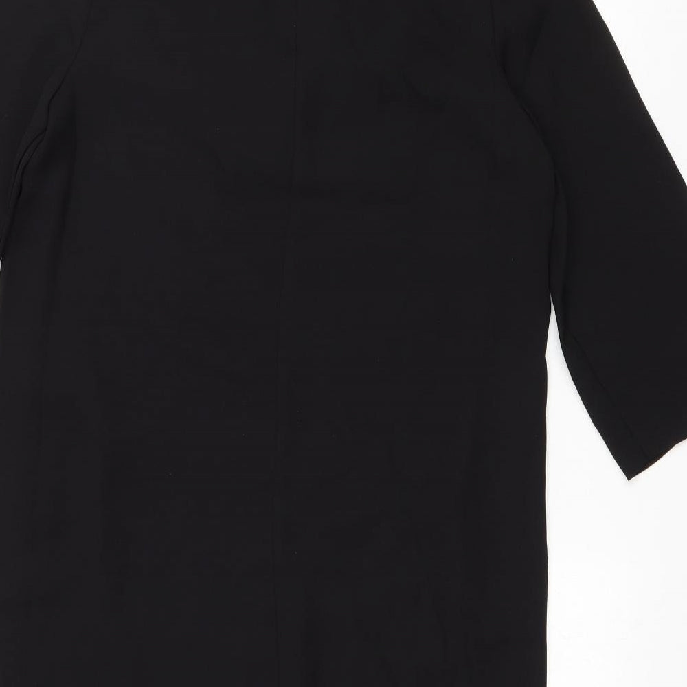 Marks and Spencer Womens Black Polyester Kaftan Size 10 V-Neck Pullover